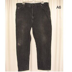 Wrangler Black Denim Relaxed Fit JEANS, 44x32, 100% Cotton, 97601CB   A6
